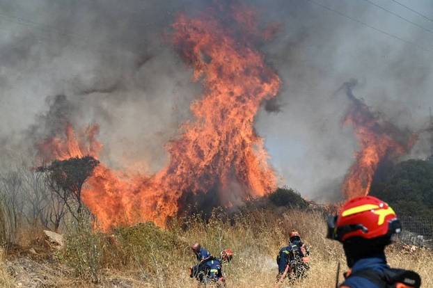 Wildfire on the island of Kythira