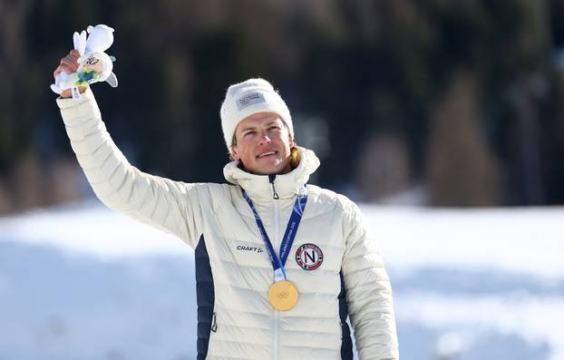 Cross-Country Skiing - Men's 10km + 10km Skiathlon Victory Ceremony