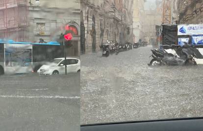VIDEO Nevrijeme u Italiji, u Trstu velike poplave i tuča: Oluja uskoro stiže i u Hrvatsku
