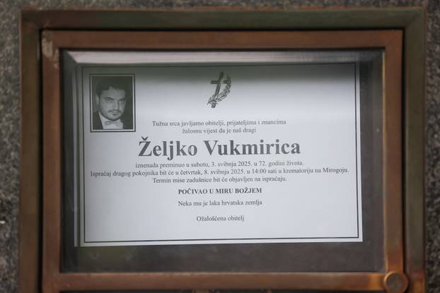 Zagreb: Posljednji ispraćaj glumca Željka Vumirice