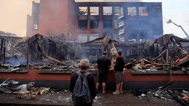 Aftermath after a third night of riots between protesters and police in France