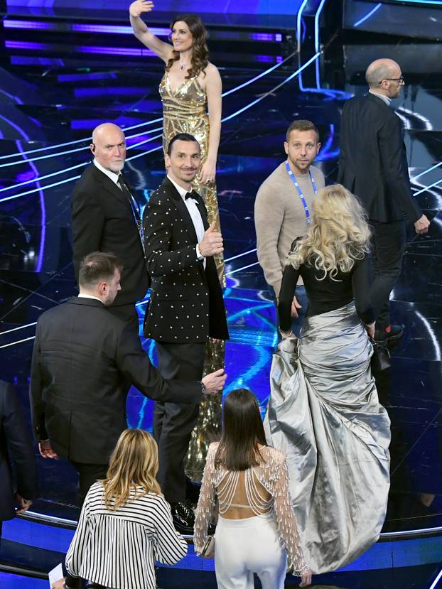 Sanremo, 74th Italian Song Festival, First Evening. Zlatan Ibrahimović