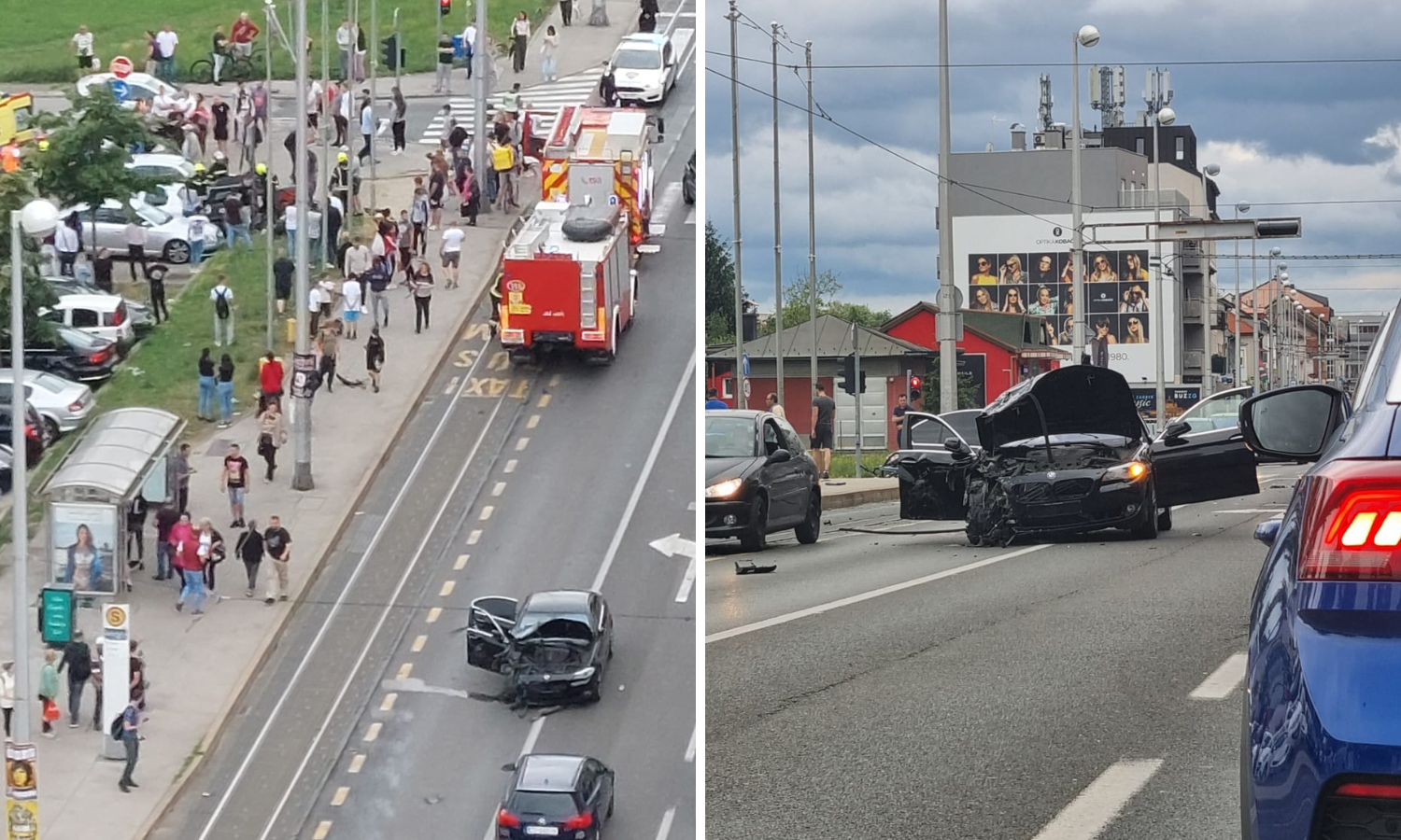 Teška prometna u Zagrebu: Više ozlijeđenih, vatrogasci izvlačili jednog čovjeka iz automobila