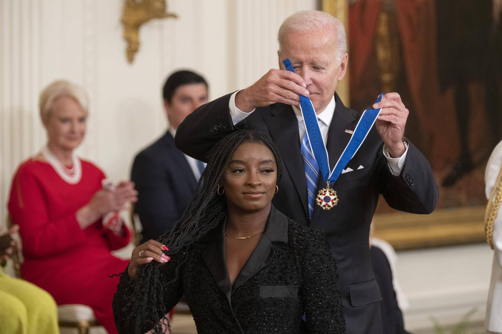 President Joe Biden awards the Medal of Freedom