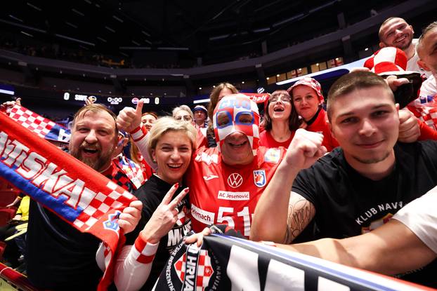 Susret Švedske i Hrvatske u prvom krugu EHF Europskog prvenstva,navijači