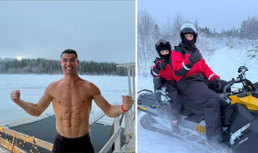 FOTO Ronaldo bez majice odmara na snijegu u Finskoj. Jednu su mu aktivnost zabranili