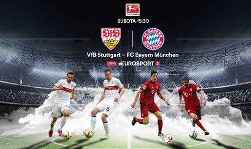 Stuttgart protiv Bayerna u subotu uživo na Eurosportu 2