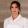 Designer Victoria Beckham at the end of her catwalk show during London Fashion Week in London