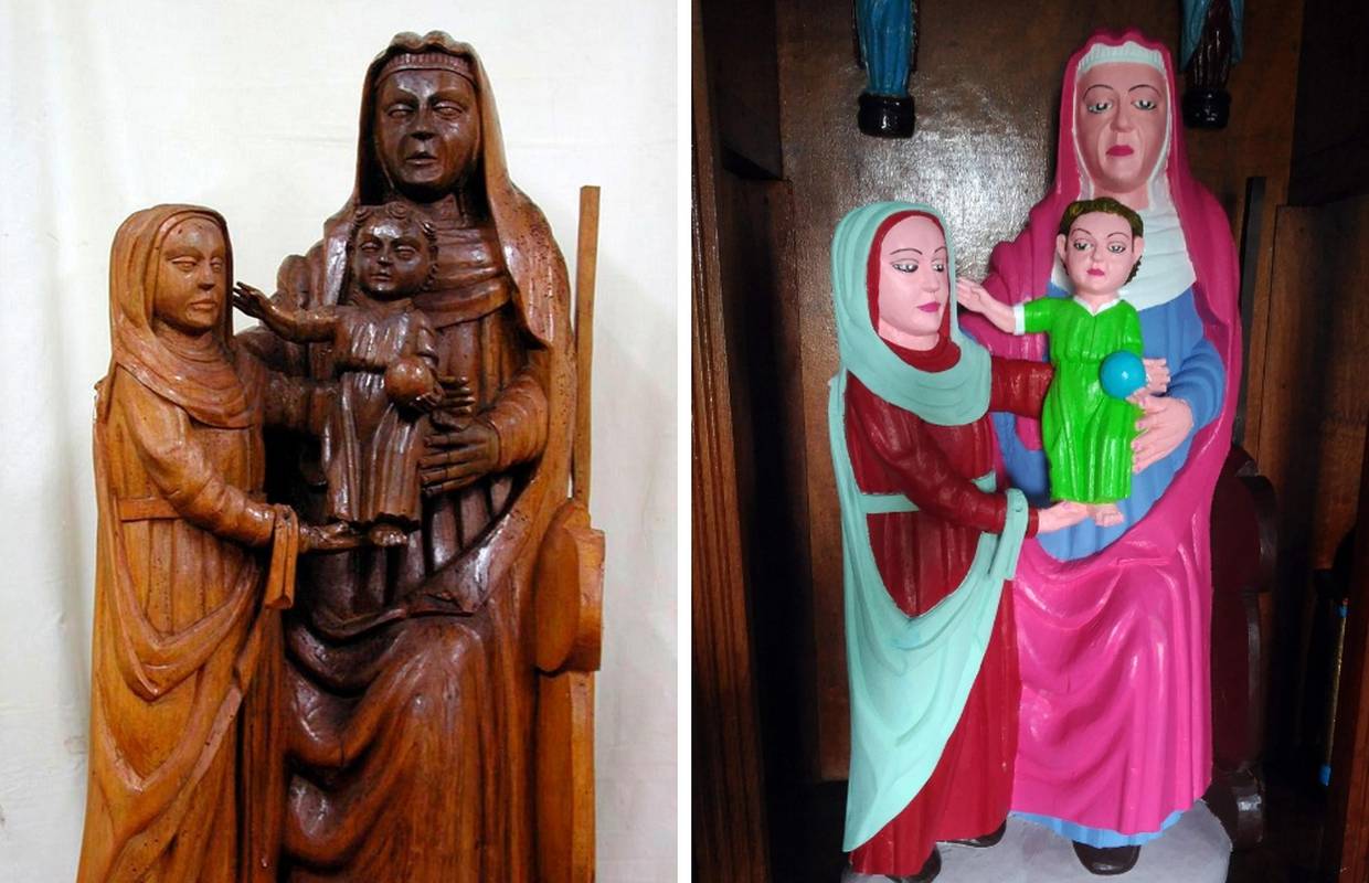 Župljanka obojila i unakazila kipove Marije i Isusa iz 15. st.
