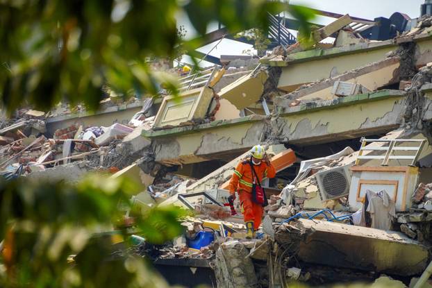 Aftermath of a strong earthquake, in Mandalay