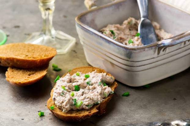 French Sardine Pate.selective focus