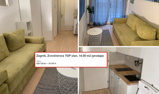 Prodaju stan od 14 kvadrata u Zagrebu. Kvadrat - 4000 eura. 'To je investicija. Brzo se isplati'