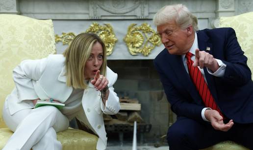Trump i Meloni optimistični po pitanju trgovinskih napetosti: 'Imamo jako dobar odnos...'
