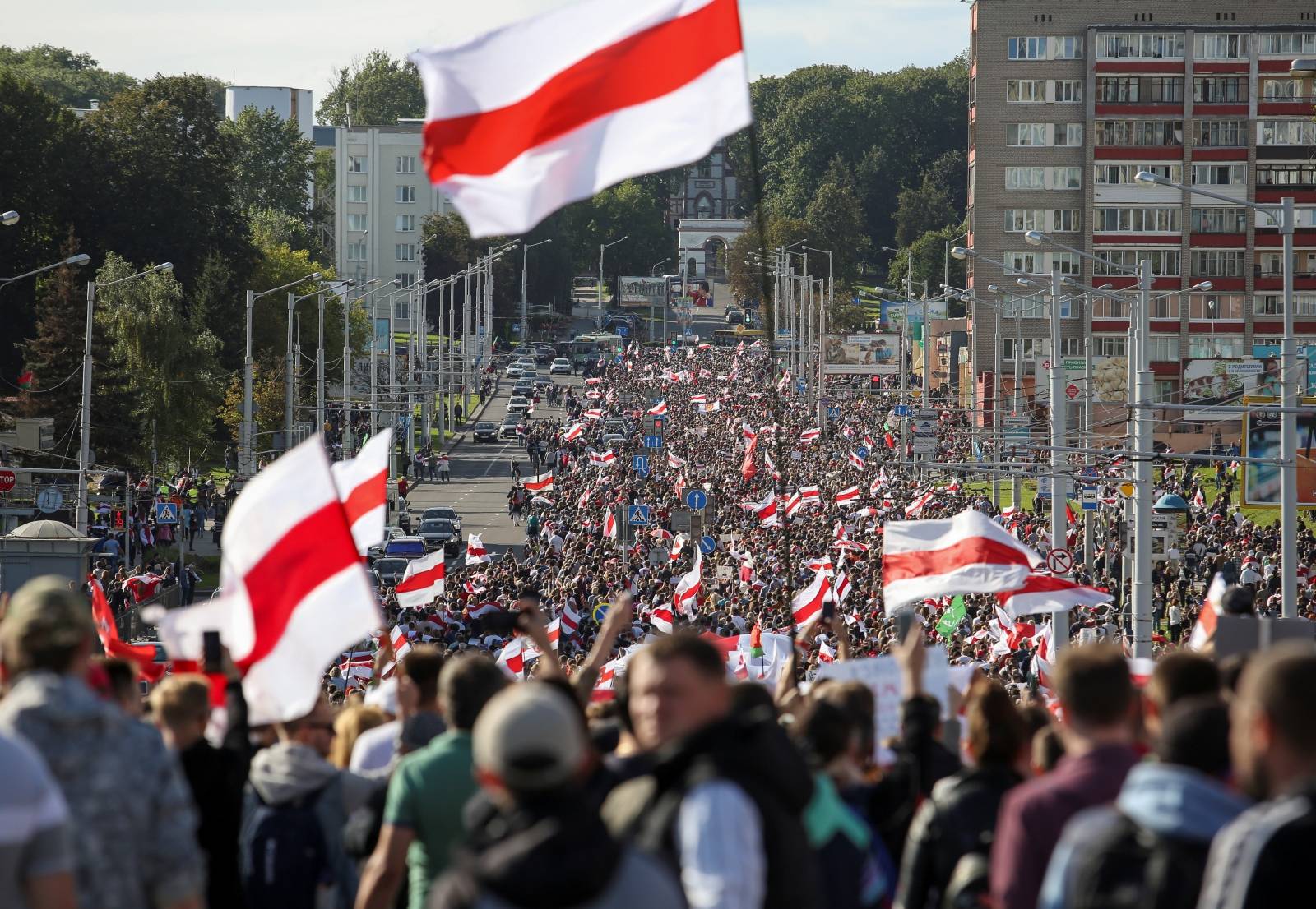 Opposition demonstration to protest against presidential election results in Minsk