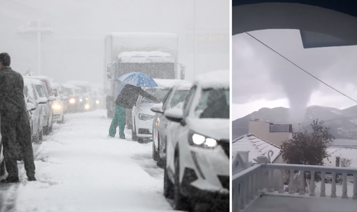 VIDEO Grčku pogodila snježna oluja: Stvorio se i snownado!