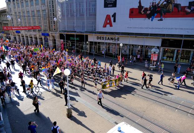 Zagreb: 21. Povorka ponosa pod sloganom "Dajte nam naša četiri zida!"