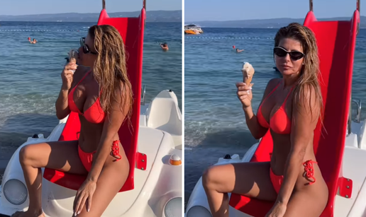 FOTO Seksi mama Renata u&zcaron;iva u prazniku i ljetu, mokra u badi&cacute;u li&zcaron;e sladoled...