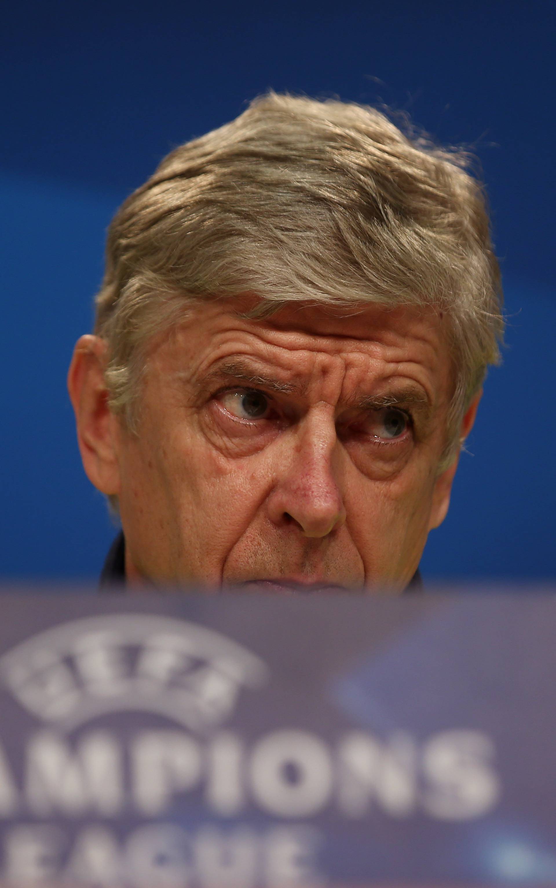 Arsenal manager Arsene Wenger during the press conference
