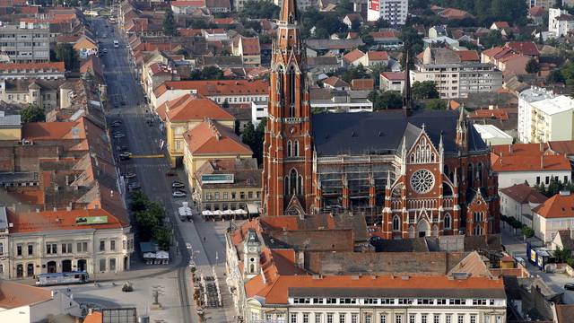 Osijek: Pogled na grad iz zraka