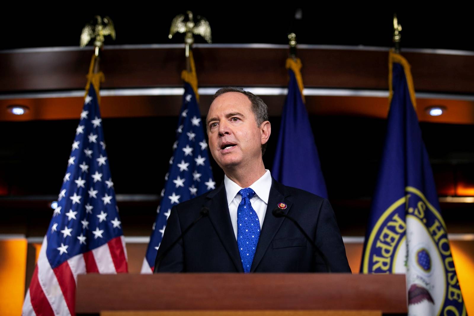 U.S. House Intelligence Committee Chairman Adam Schiff (D-CA) speaks during a news conference at the U.S. Capitol