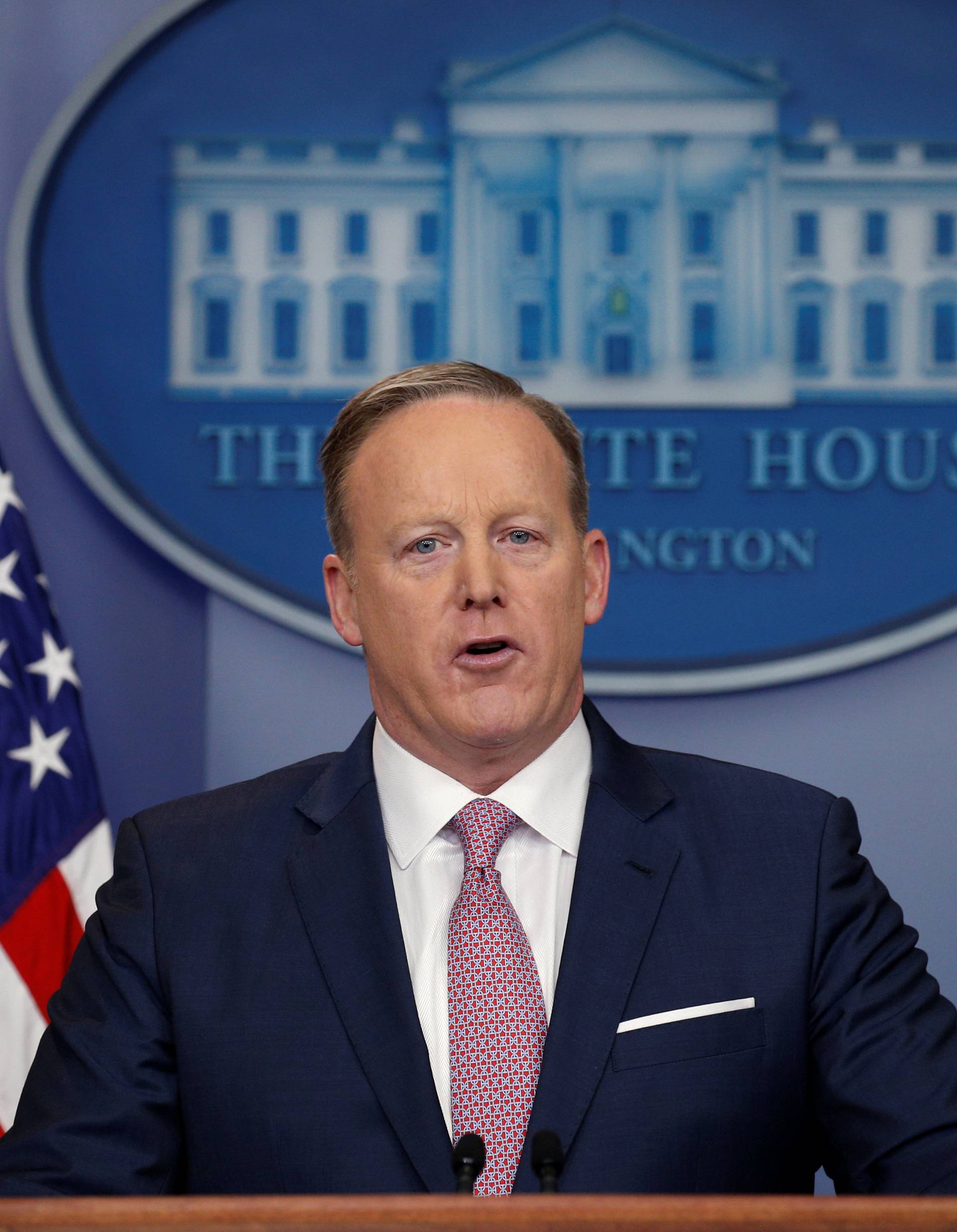 White House spokesman Sean Spicer holds a press briefing at the White House in Washington
