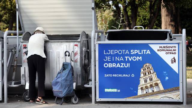 Split: Kontejneri za mješoviti komunalni otpad na Bačvicama