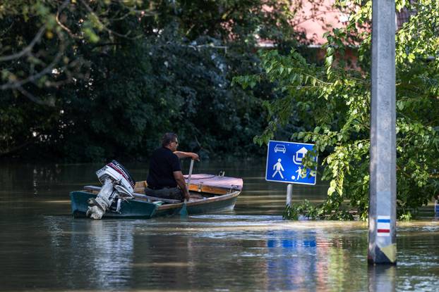 Flooding Danube in Hungary