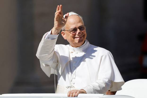 Pope Leo XIV holds the general audience in St. Peter's Square at the Vatican