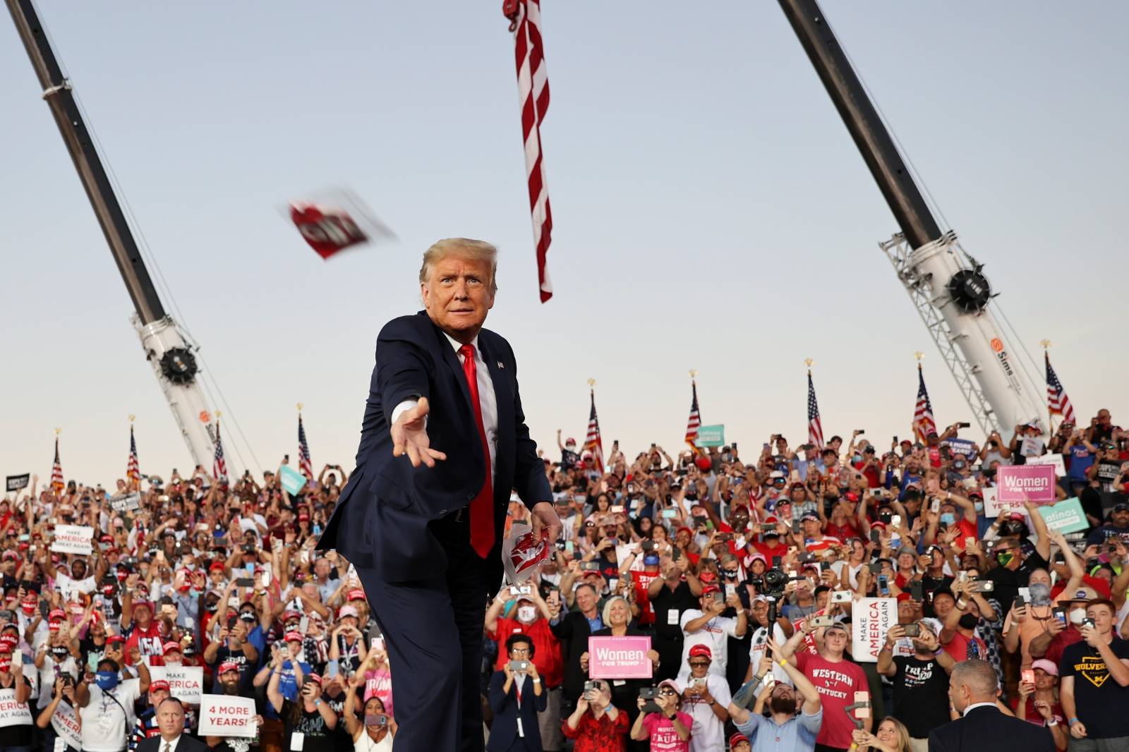 U.S. President Donald Trump holds a campaign rally in Sanford, Florida