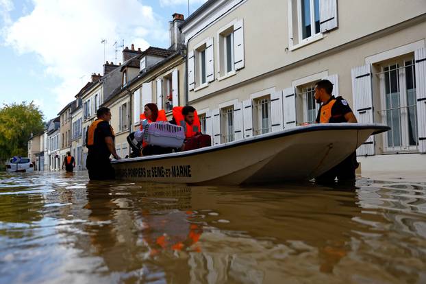 Floods due to heavy rain and storm Kirk in France