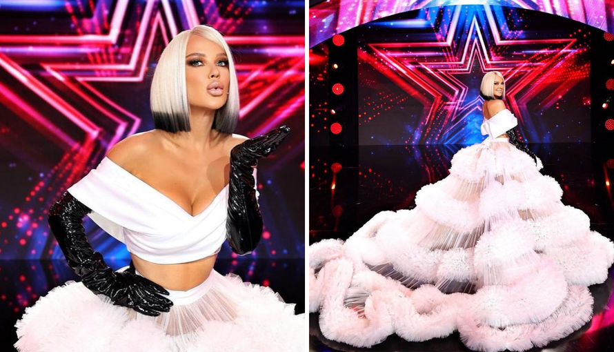 Maja Šuput raskošnom suknjom pomela scenu 'Supertalenta'