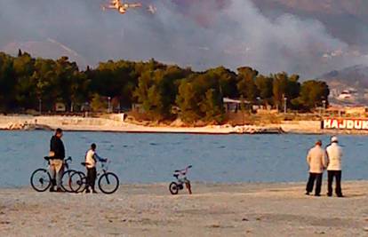 Kanaderi i helikopter gasili su požar šume iznad Žrnovnice