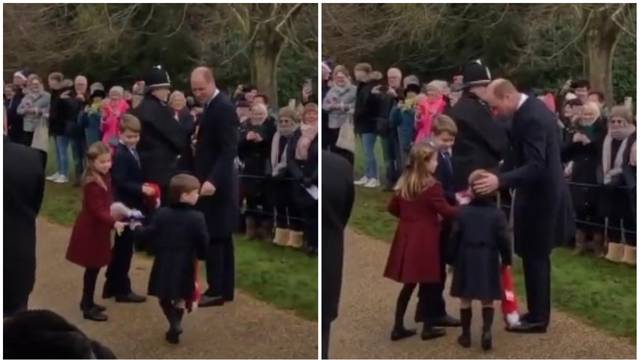 Princ Louis (4) oduševio gestom tijekom klasične božićne šetnje