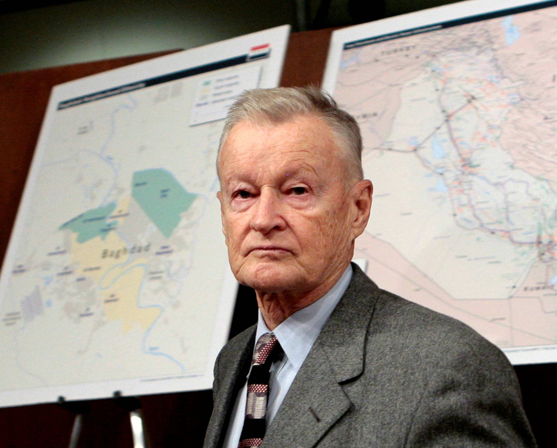 FILE PHOTO - Former U.S. National Security Adviser Zbigniew Brzezinski arrives to testify before the Senate Foreign Relations Committee on Capitol Hill in Washington