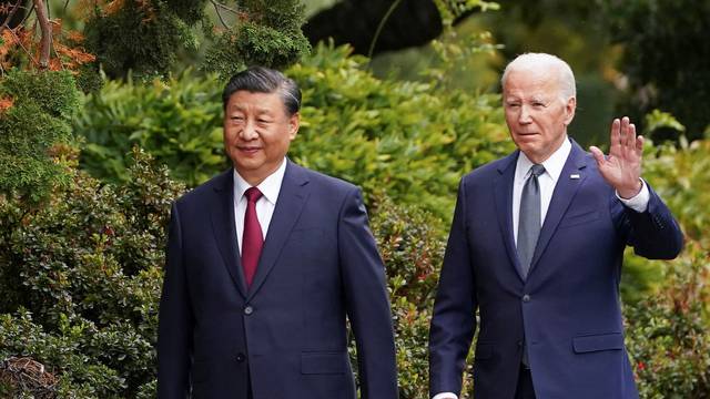 U.S. President Joe Biden meets with Chinese President Xi Jinping on the sidelines of APEC summit, in Woodside