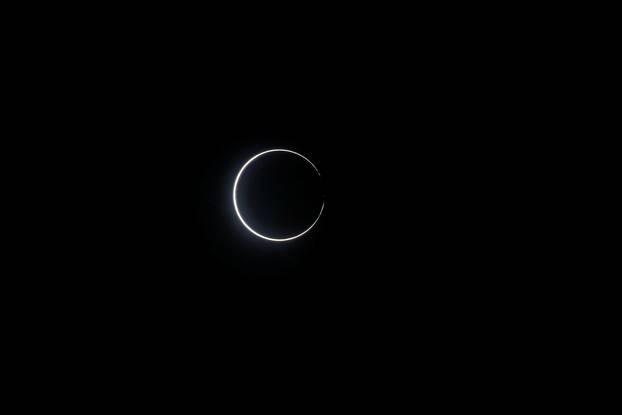 Ring of fire is seen during the solar eclipse at Budai township