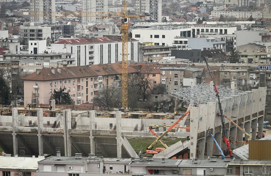 Zagreb: Pogled na stadion Kranjčevićeva
