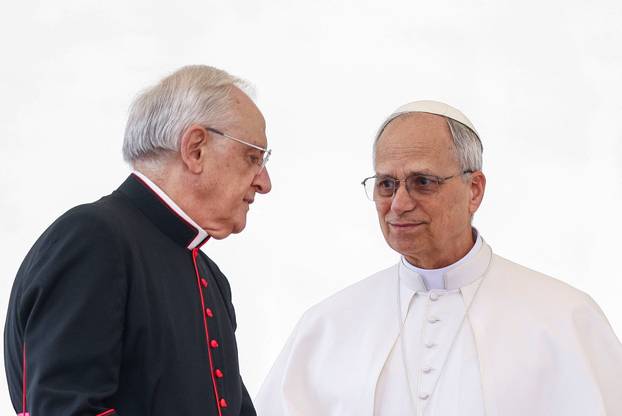 Pope Leo XIV holds his first general audience in St. Peter's Square, at the Vatican
