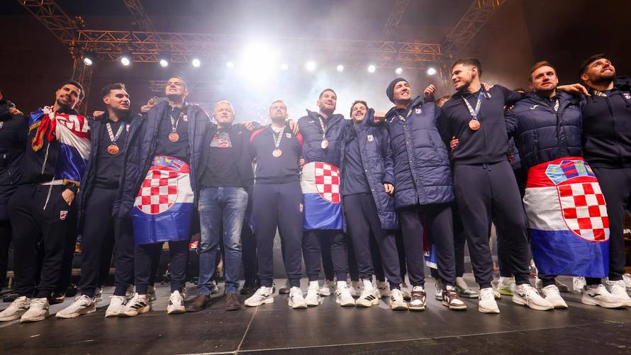 Zagreb: Svečani doček rukometnih reprezentativaca nakon osvojene bronce na Europskom prvenstvu