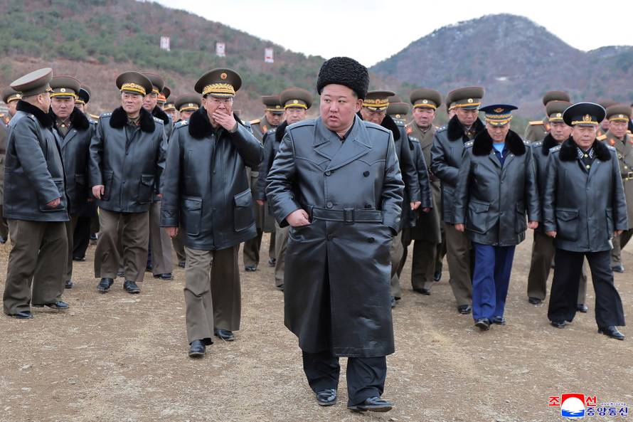 North Korean leader Kim Jong Un visits a shooting contest of Korean People's Army snipers in Pyongyang