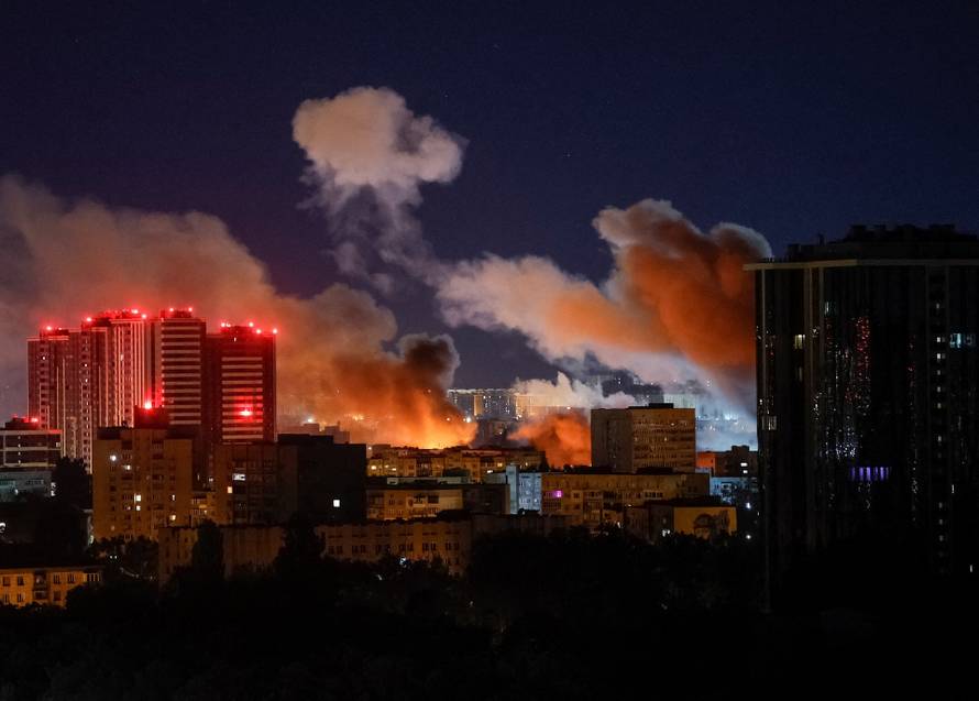 Russian missile strike in Kyiv