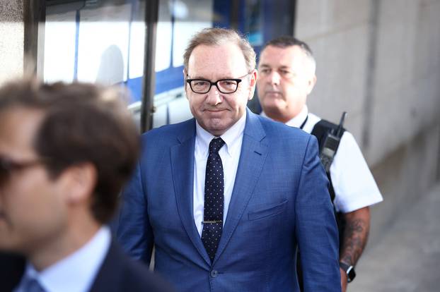 Actor Kevin Spacey arrives at Central Criminal Court in London