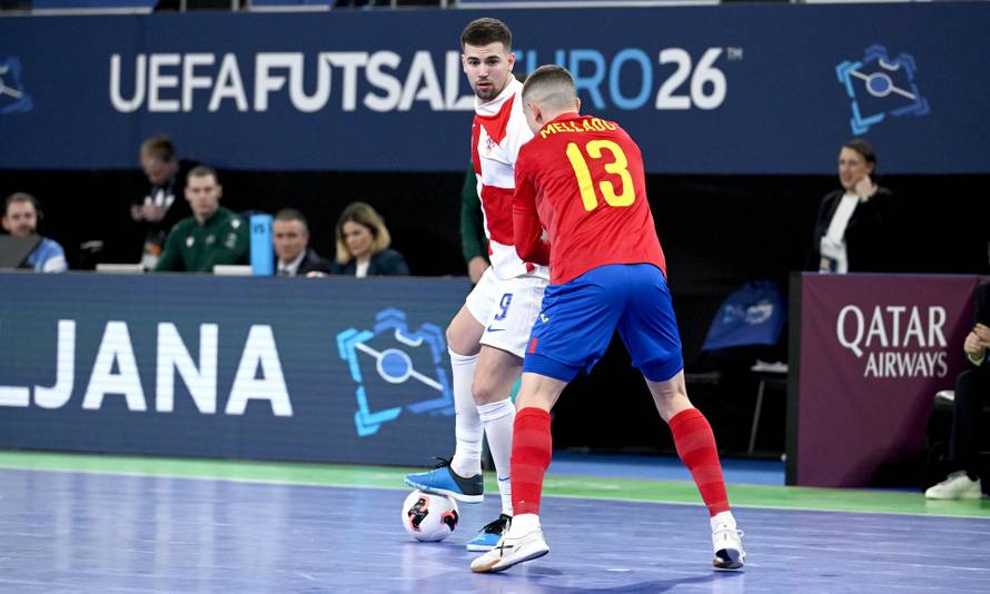Susret Hrvatske i Španjolske u polufinalu Europskog prvenstva u futsalu
