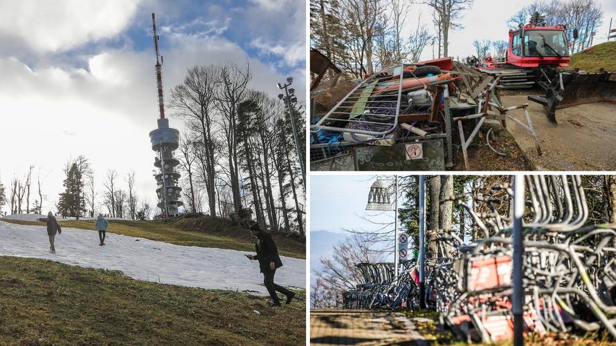Ovo je Sljeme godinu dana od zadnje Snježne kraljice: Skijanja nema, a žičara stoji pokidana...