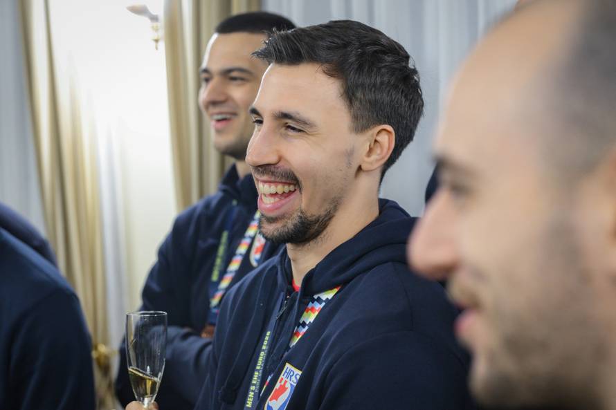 Zagreb: Prijem rukometaša u Banskim dvorima