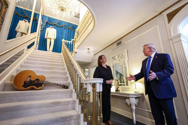 U.S. President Donald Trump visits Graceland, the home of Elvis Presley, in Memphis