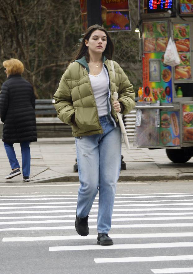 EXCLUSIVE: Suri Cruise Looks Strikingly Like Her Mother Katie Holmes in a Stroll New York City