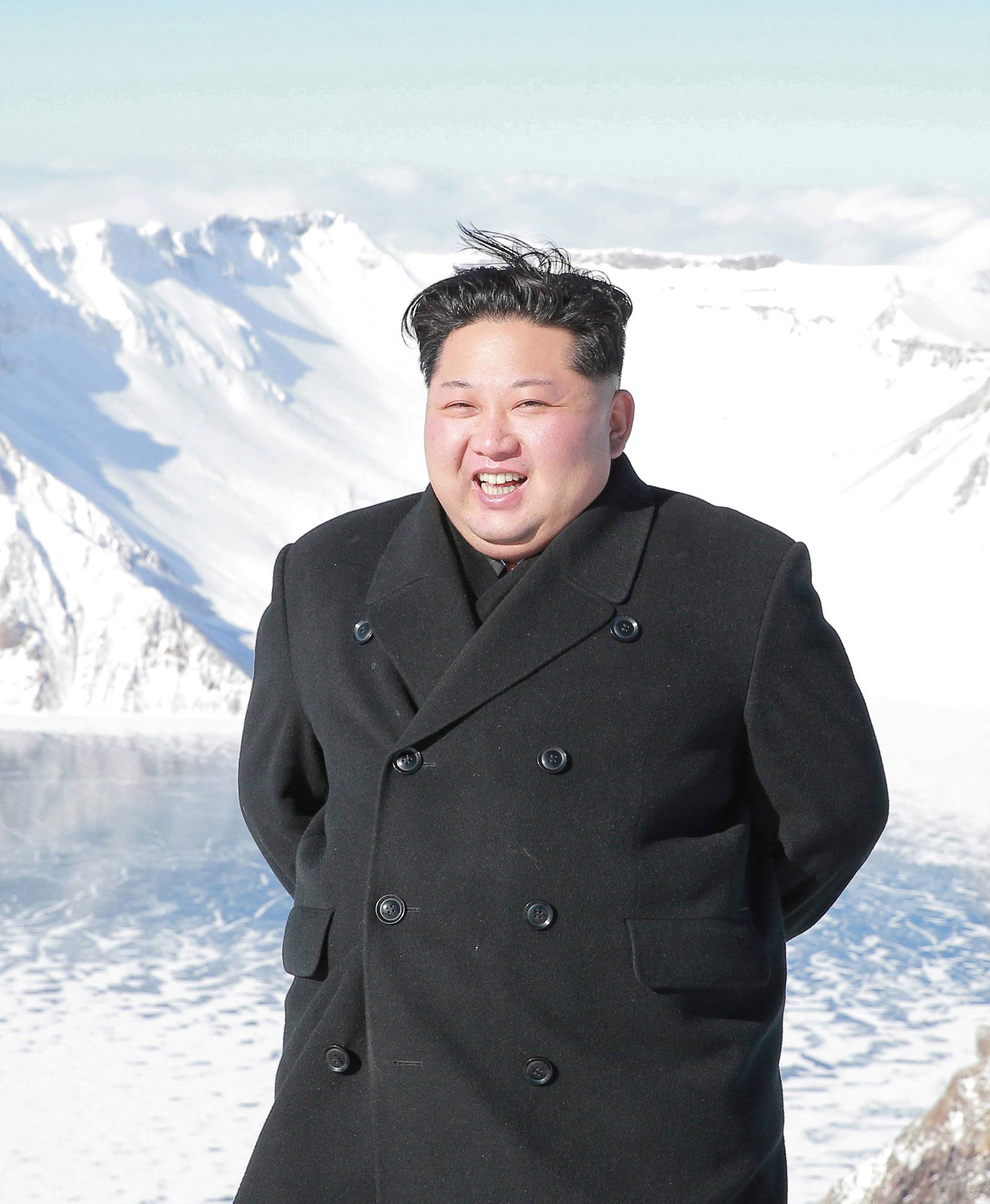 North Korean leader Kim Jong Un visits Mount Paektu in this photo released by North Korea's KCNA
