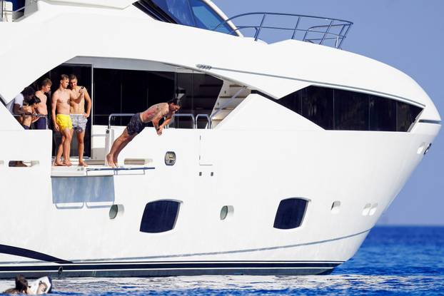 Zlatan Ibrahimovic and his wife Helena enjoy holiday with their kids on a yacht in St-Tropez