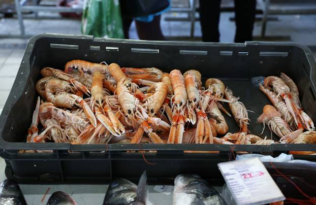 Šibenik:Bogata ponuda ribe na sibenskoj ribarnici.